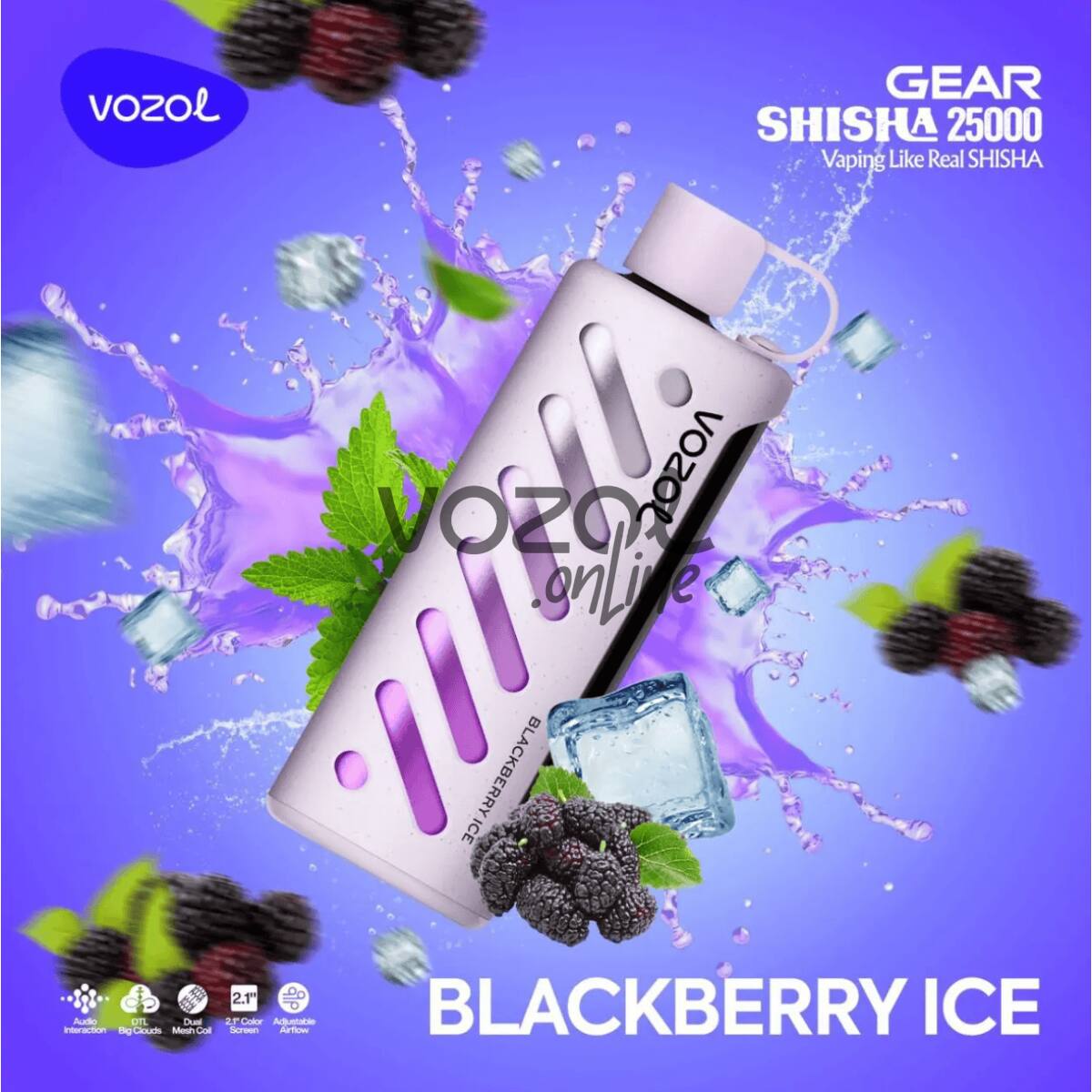 Vozol Gear Shisha 25000 Blackberry Ice