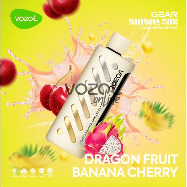 Vozol Gear Shisha 25000 Dragon Fruit Banana Cherry