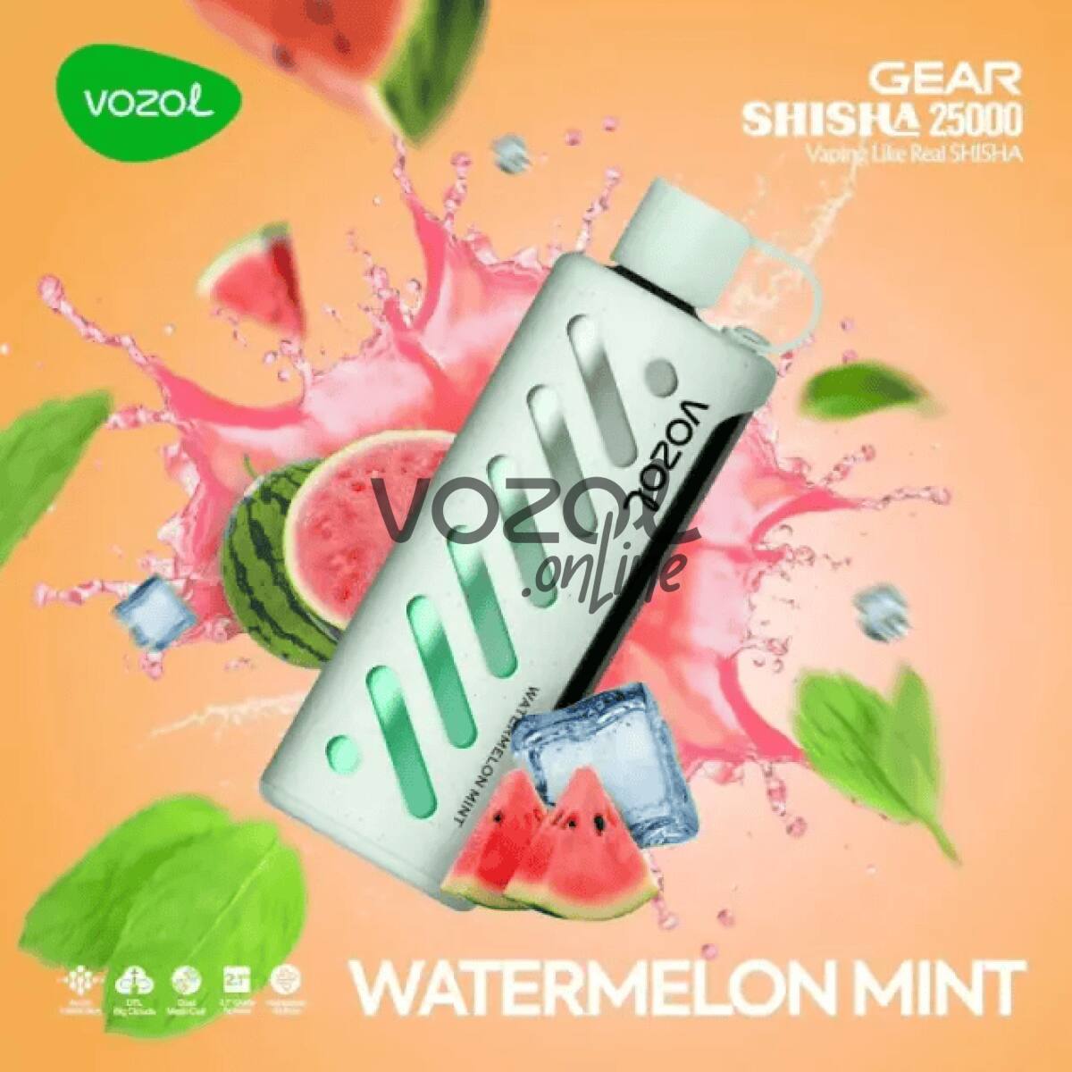 Vozol Gear Shisha 25000 Watermelon Mint