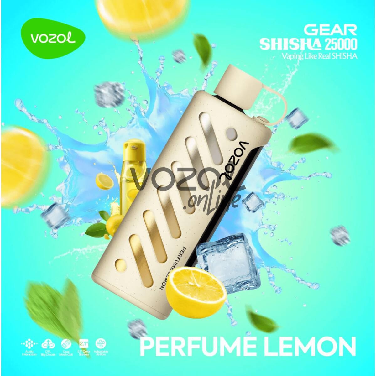 Vozol Gear Shisha 25000 - Perfume Lemon
