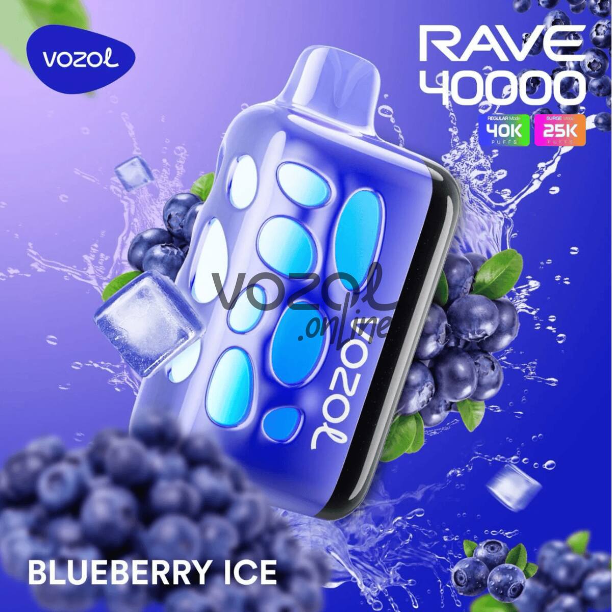 Vozol Rave 40000 Blueberry Ice