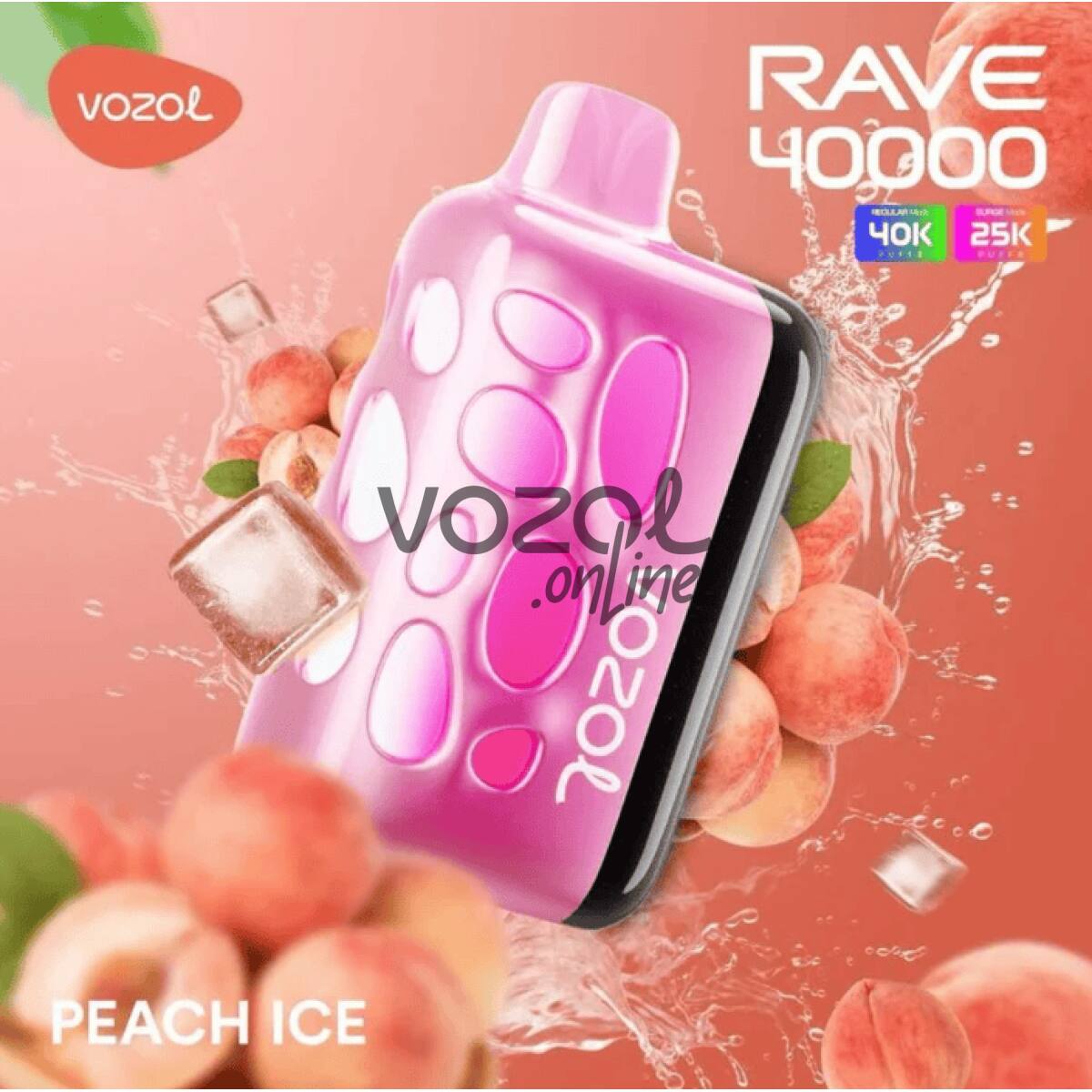 Vozol Rave 40000 Peach Ice