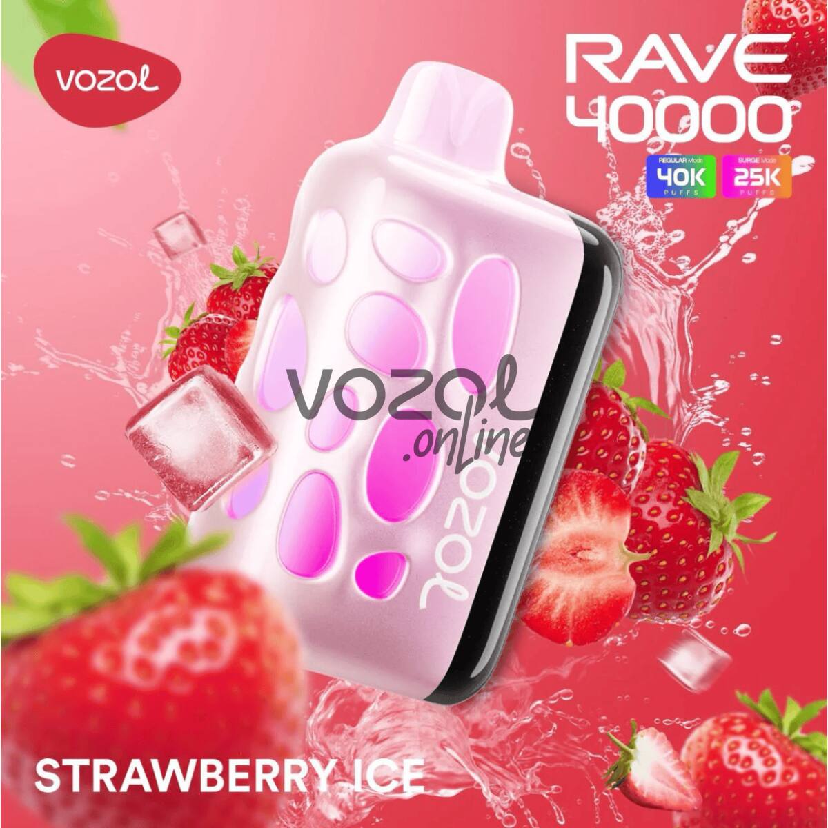 Vozol Rave 40000 Strawberry Ice